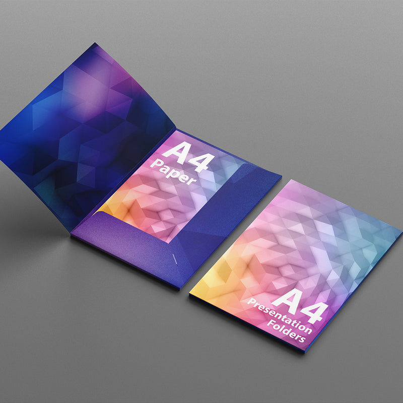 A4 Double Sided Interlocking Presentation Folders on 350gsm with No Lamination