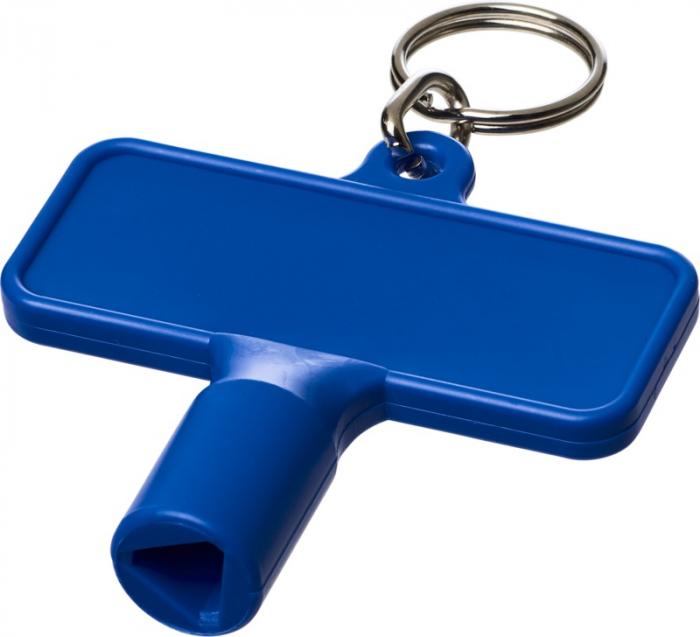 Blue Rectangular Key Maximilian Rectangular Utility Key With Keychain