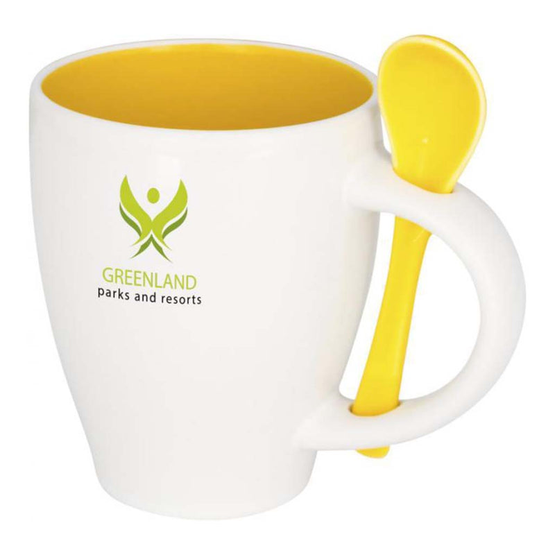 Ceramic Mug With Spoon 250ml