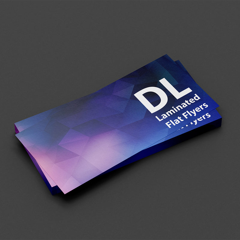 DL Matt Laminated Flat Flyers on 300gsm (Double Sided)